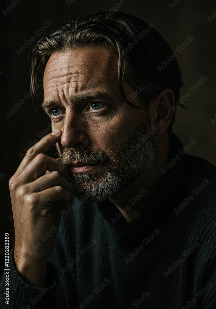 Fototapeta premium Dramatic portrait of a man 