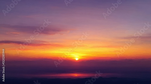 Serene Sunset Landscape with Pastel Tones and Calming Vibes