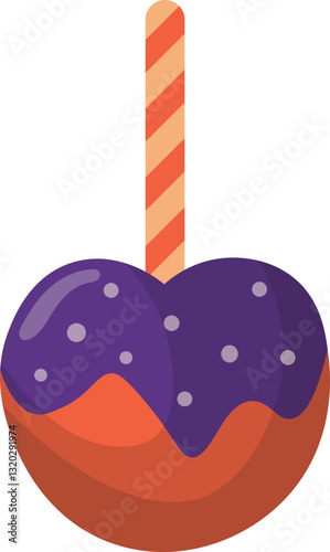 Spooky Candy Halloween with Cartoon Design. Vector Illustration.