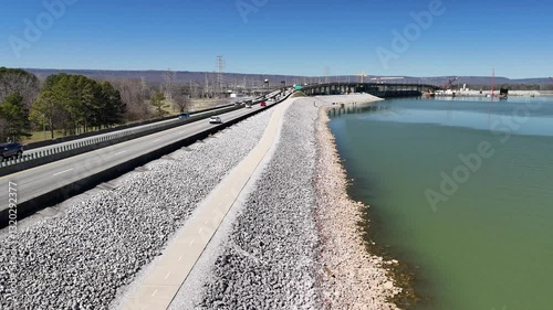 Wallpaper Mural Chickamauga Dam, Chattanooga, TN, 4K drone footage Torontodigital.ca