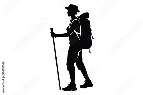 Hiking man Silhouette