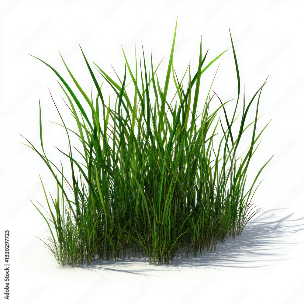 Obraz premium green grass isolated on white background
