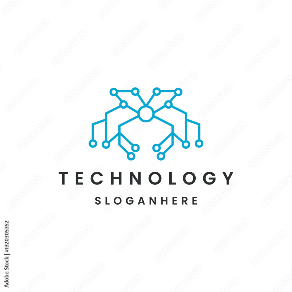 tech logo design template element tech logo design template element