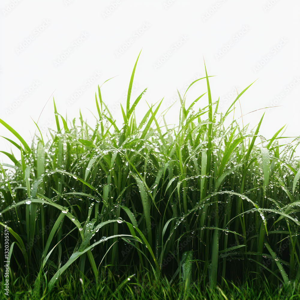 green grass on white background green grass on white background
