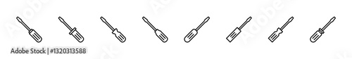 Screwdriver icon set. tools icon vector