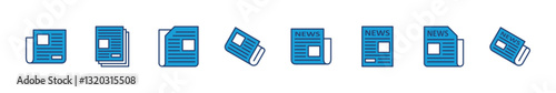 Newspaper icon set. news paper vector sign