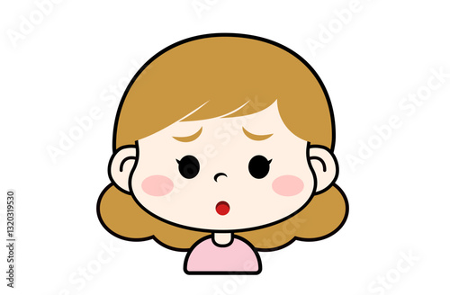 心配する表情の女の子