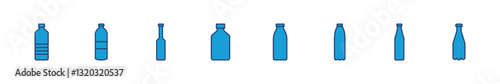 Bottle icon set. bottle vector icon