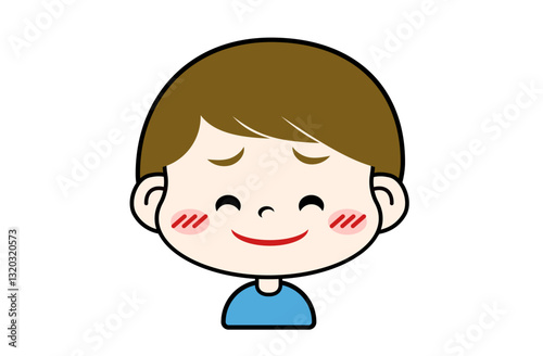 照れた表情の男の子