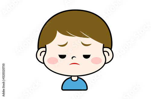 白けた表情の男の子