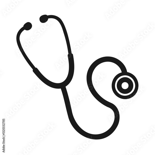 stethoscope on white background