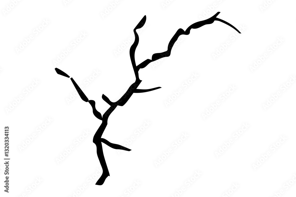 Long horizontal cracked wall. Damage surface crack and fissure in ground, concrete, crevices from disaster silhouette breaks on land surface from earthquake isolated transparent background Long horizontal cracked wall. Damage surface crack and fissure in ground, concrete, crevices from disaster silhouette breaks on land surface from earthquake isolated transparent background