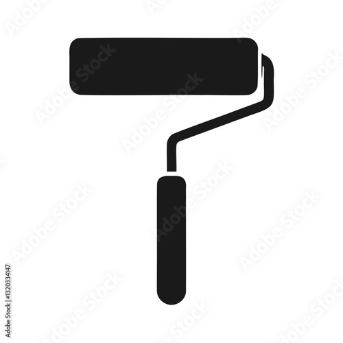 Vector illustration of a paint roller isolated on white background