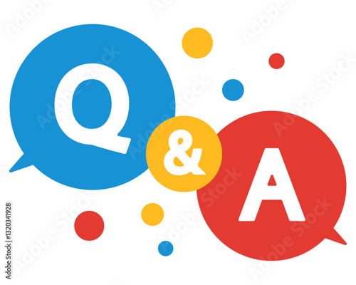 Q&Aのカラフルなアイコンイラスト