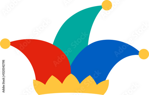 colorful jester hat illustration