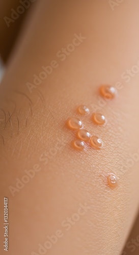 disease, medicine, with generative ai, Skin allergy rash dermatitis texture close-up background, 