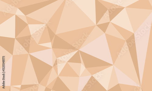 A vector background with brown polygonal triangle colors adds depth and richness, offering a sophisticated and inviting visual experience in digital artwork.
