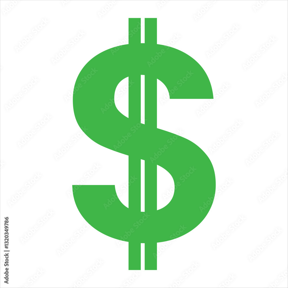 Green dollar sign icon vector illustration design Green dollar sign icon vector illustration design