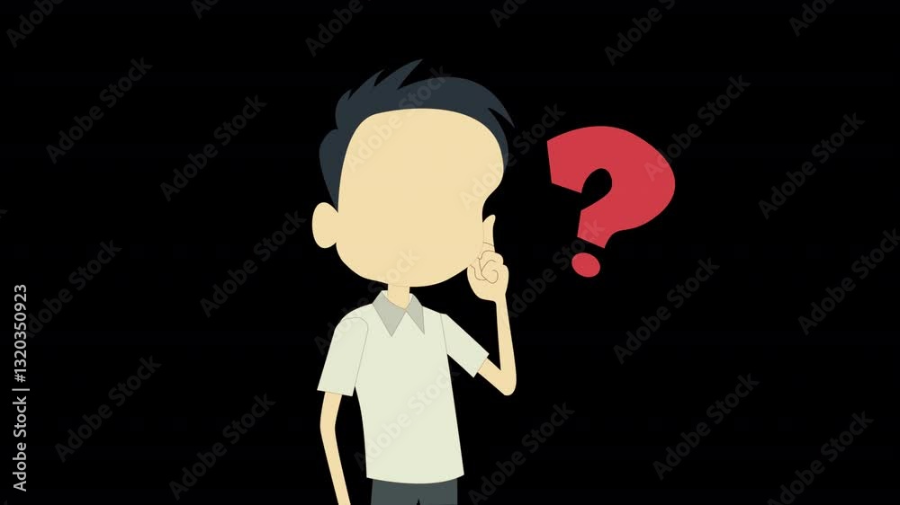 Character Thinking Animation HD On Alpha Character Thinking Animation HD On Alpha