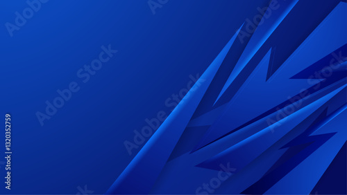 Abstract blue geometric network technology background vector illustration