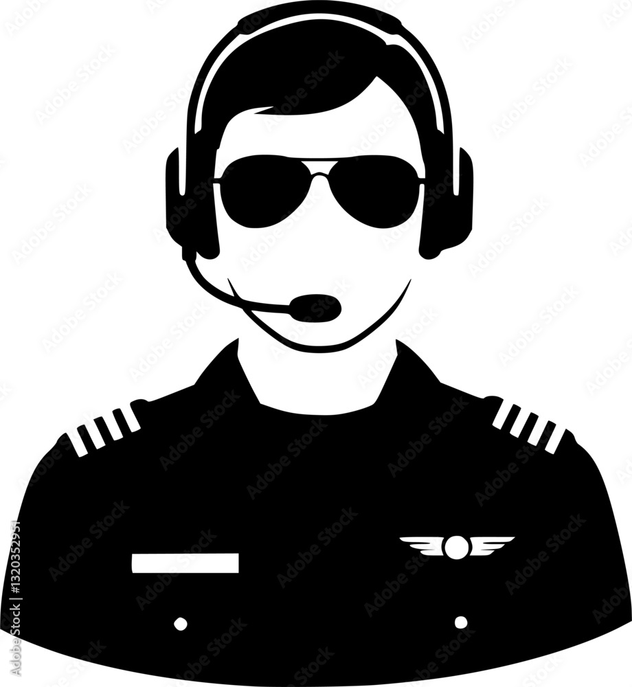 Fighter aircraft pilot icon vector isolated on white, logo sign and symbol.
Fighter aircraft pilot icon vector isolated on white, logo sign and symbol.