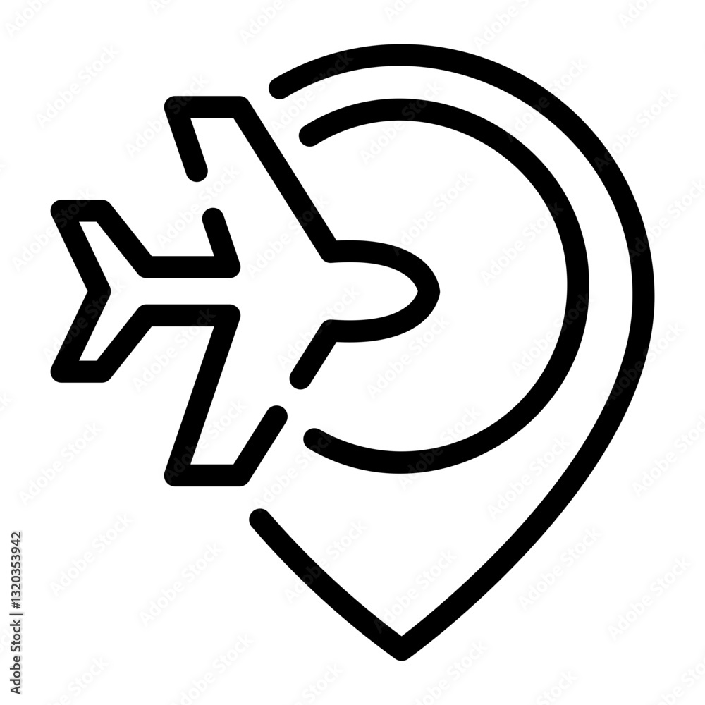 plane Line Icon plane Line Icon