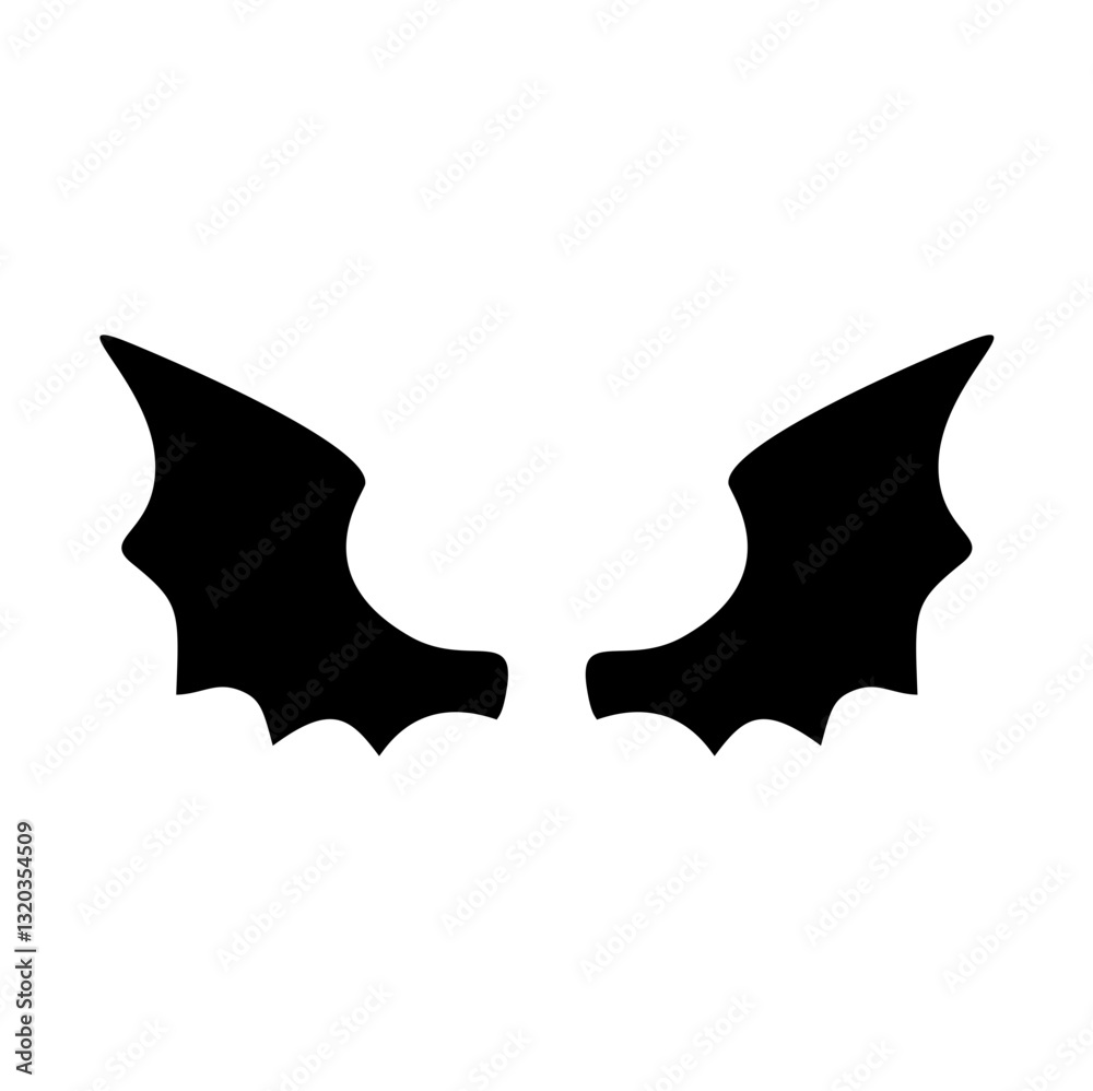 Black Evil Wings Vector Illustration Black Evil Wings Vector Illustration