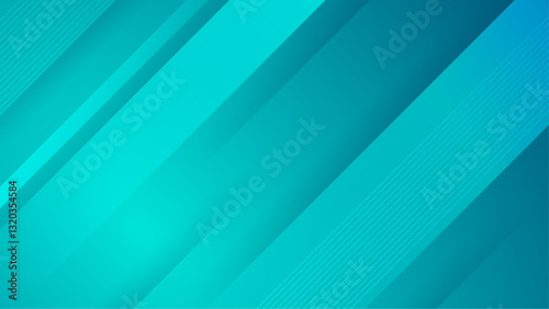 abstract dynamic teal gradient background with diagonal glowing lines vector illustration, for presentation design, business project, or wallpaper