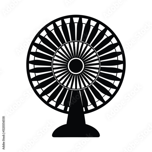 Fan silhouette vector illustration 