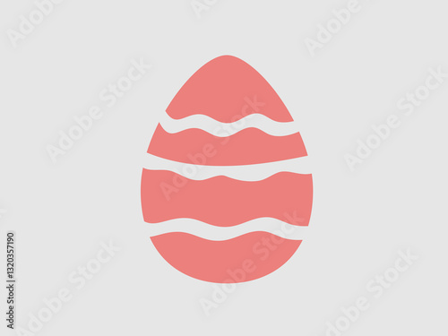 A minimalist illustration of an Easter egg with a simple