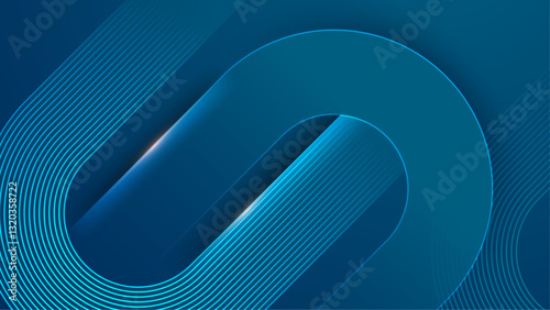 Blue and white lines on a blue background vector illustration for graphic design projects, backgrounds, wallpapers, or banners