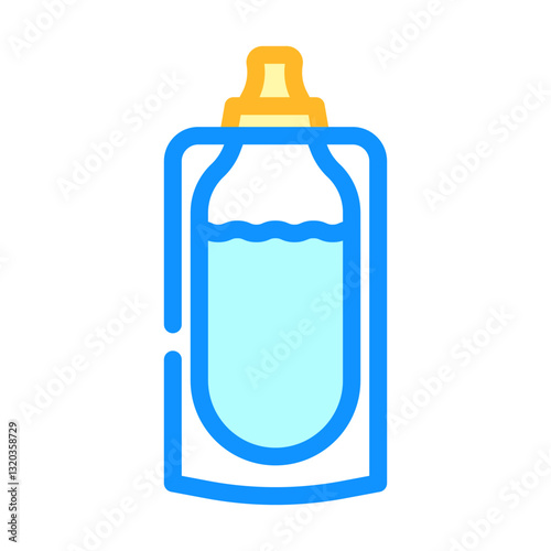 collapsible water bottle color icon vector illustration