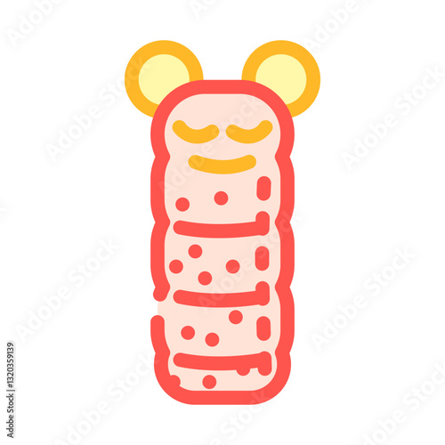 youth sleeping bag color icon vector illustration