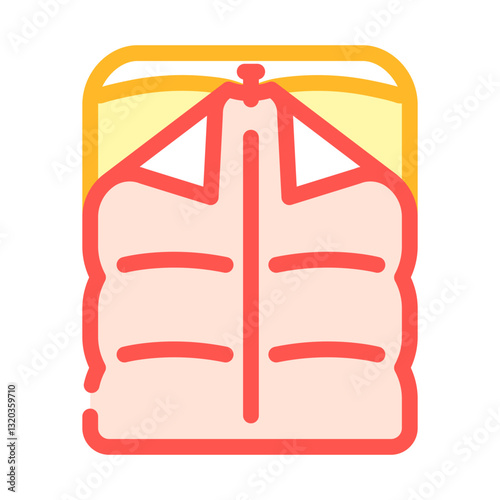 double cocoon sleeping bag color icon vector illustration