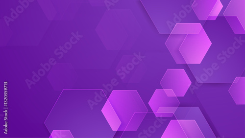 pink and purple gradient abstract background with overlapping hexagon vector illustration, great for business presentation, wallpaper, or digital poster