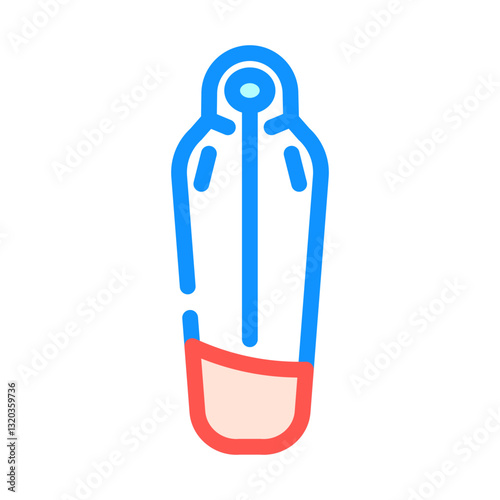 mummy sleeping bag color icon vector illustration
