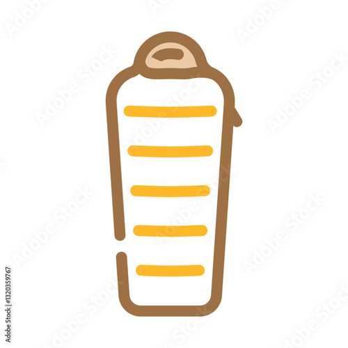 cocoon sleeping bag color icon vector illustration