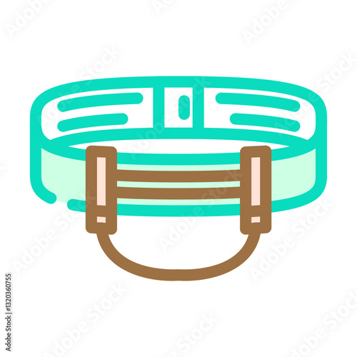 gear loops rock climbing color icon vector illustration