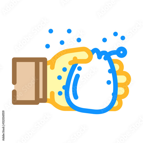 chalk rock climbing color icon vector illustration