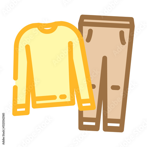 merino wool base layers ultralight hiking color icon vector illustration