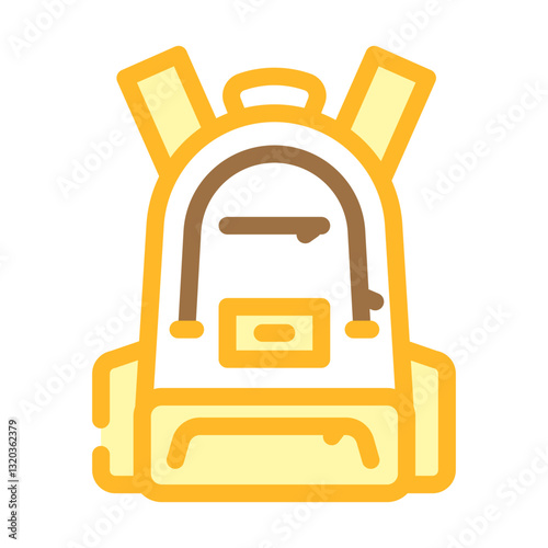 backpack ultralight trekking color icon vector illustration