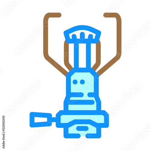 trekking gas burner stove color icon vector illustration
