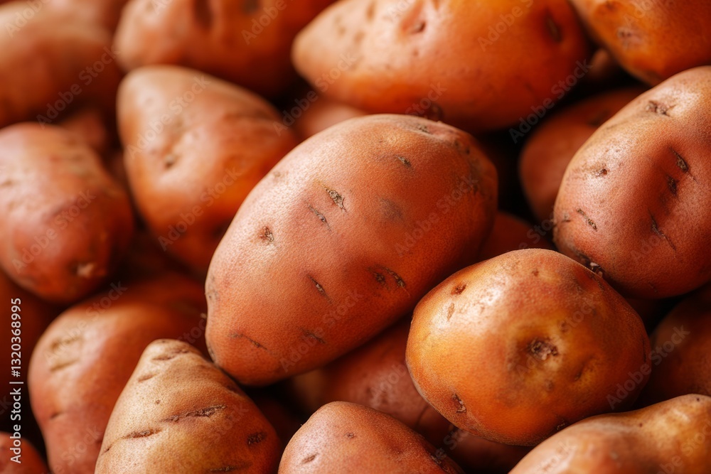 Pile of fresh potatoes.