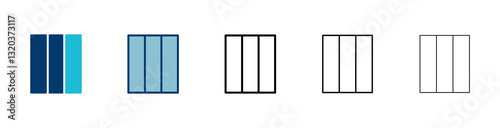Library icon vector isolated on white background. Book icon vector