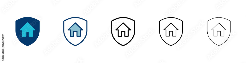 Home insurance icon vector isolated on white background. home protection icon