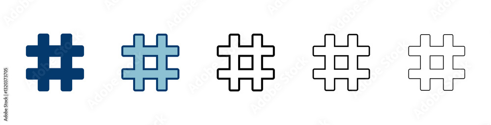 Obraz premium Hashtag icon vector isolated on white background. hashtag vector icon