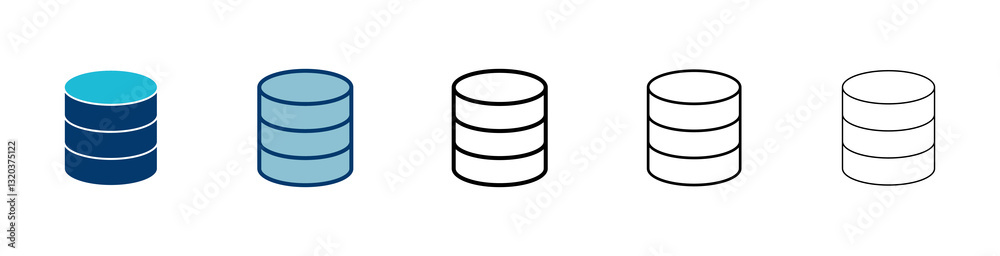 Database icon vector isolated on white background. database vector icon Database icon vector isolated on white background. database vector icon