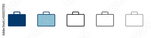 Briefcase icon vector isolated on white background. Briefcase vector icon
