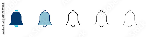 Bell Icon vector isolated on white background. Notification symbol. Bell vector icon