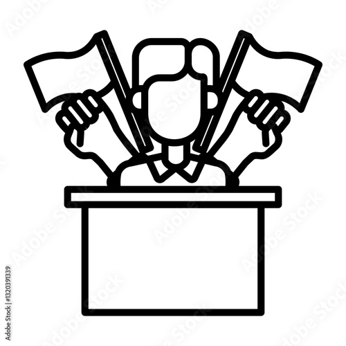 democracy Line Icon